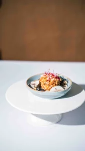 Assiette dressee du chef, recette au foie gras — Falcou Traiteur